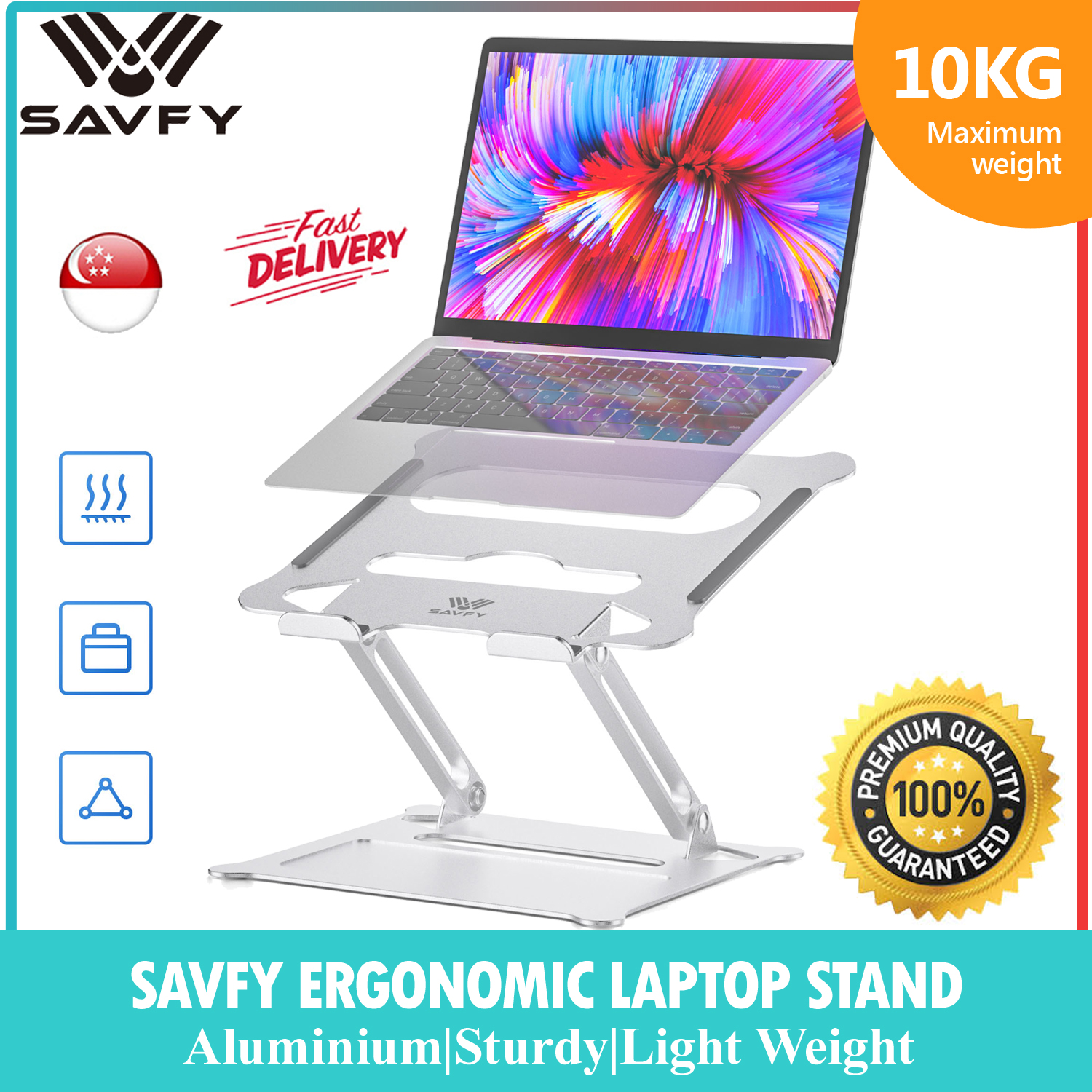 Sg Ready Stock Savfy Aluminium Laptop Stands Foldable Portable